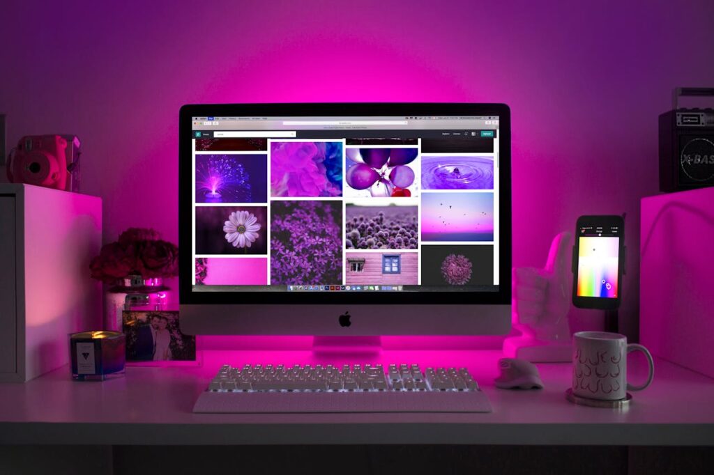 pexels-photo-1779487 Silver Imac Displaying Collage Photos